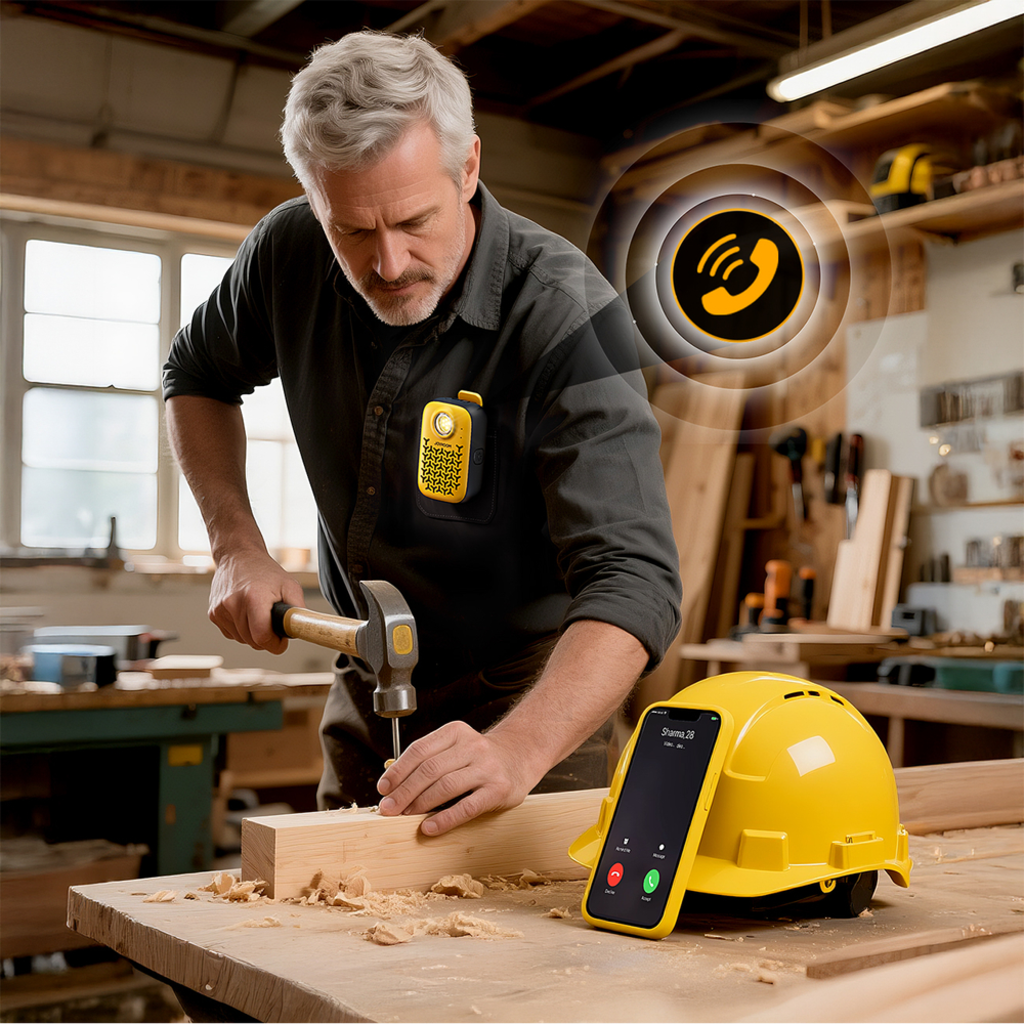 Joyroom Maya JR-MS03 hordozható Bluetooth hangszóró beépített zseblámpával, ellenálló - sárga - 40