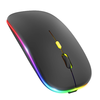 Wireless Mouse (M1) Techsuit - Játékhoz, LED RGB, Csendes, Bluetooth 5.2, 2.4G, 1600 DPI USB-C Töltőkábellel - Fekete. - 2. kép