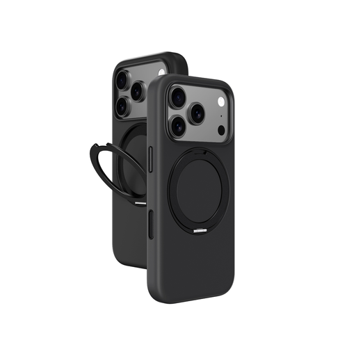 AmazingThing Cloudie iPhone 17 Pro Max tok állvánnyal - Fekete tok