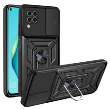 Huawei P40 Lite Techsuit CamShield Series - Fekete tok
