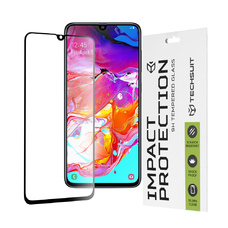 Samsung Galaxy A70 / A70s / A90 5G Fekete Techsuit 111D Full Cover / Full Glue Üveg üvegfólia