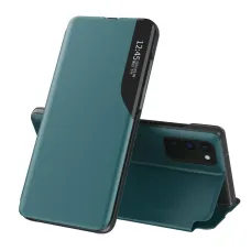 Eco Leather View Case intelligens fliptok Samsung A72 zöld