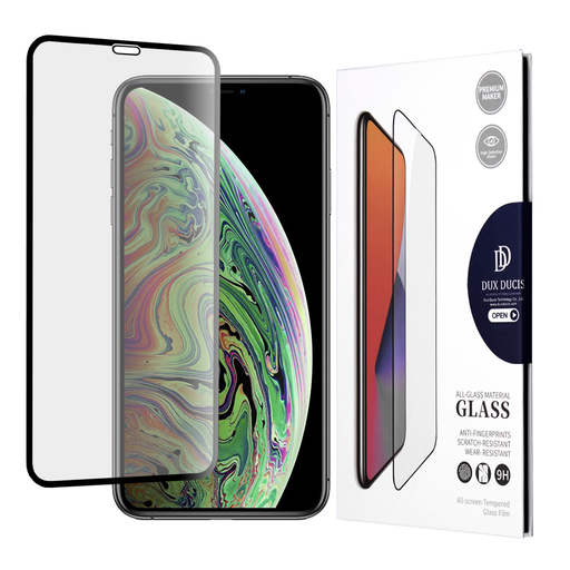 iPhone X / iPhone XS / iPhone 11 Pro Dux Ducis - Edzett Üveg - Fekete üvegfólia