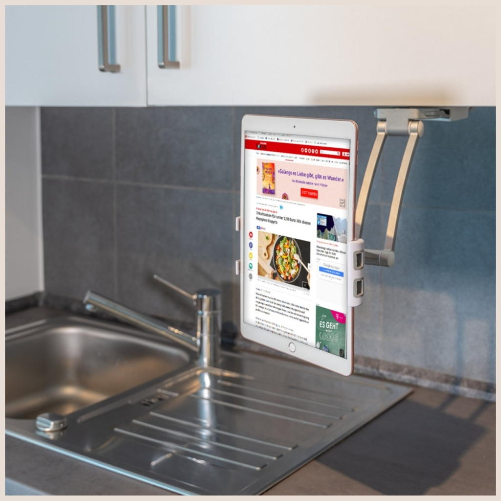 4smarts ErgoFix H7 konyhai tartó tabletekhez és okostelefonokhoz, ezüst - 9