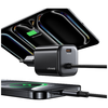 USAMS JC Series CC264 30W GaN Mini Gyors Töltő 2xUSB-C Fali Adapter Fekete - 3. kép