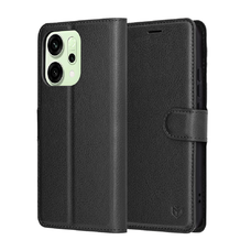 Oppo Reno14 Techsuit Leather Folio Fekete tok