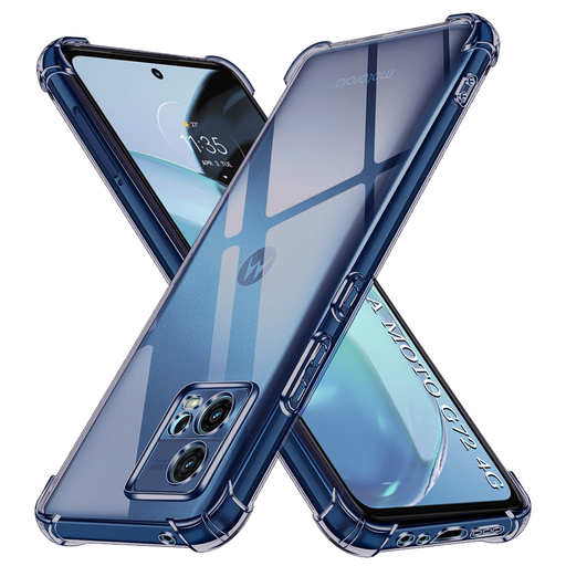 Motorola Moto G72 Smoke Black Techsuit Shockproof Clear Silicone tok