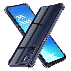 Oppo Reno6 5G Smoke Black Techsuit - ütésálló átlátszó szilikon tok