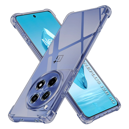 OnePlus 12R Smoke Black Techsuit Shockproof Clear Silicone tok