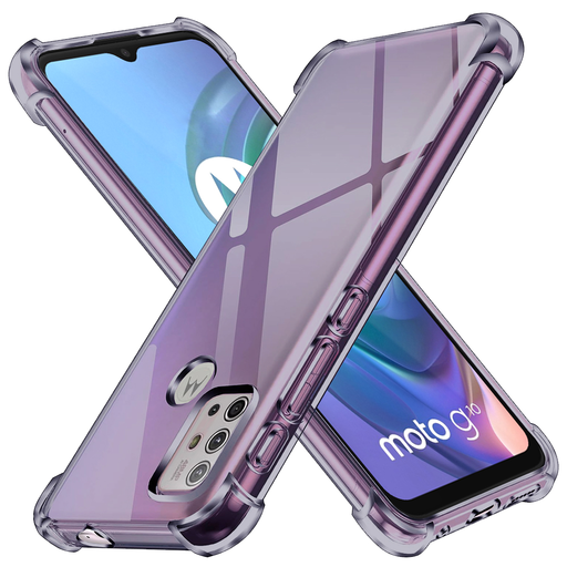 Motorola Moto G10 / Moto G20 / Moto G30 Smoke Black Techsuit Shockproof átlátszó szilikon tok