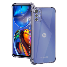 Motorola Moto E32 / Moto E32s / Moto G22 Smoke Black Techsuit - Shockproof Clear Silicone tok