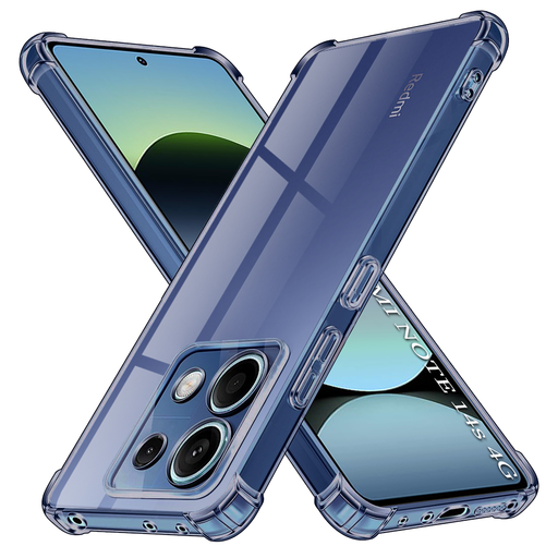 Xiaomi Redmi Note 14S Smoke Black Techsuit - ütésálló átlátszó szilikon tok