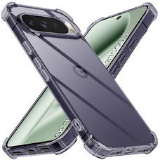 Google Pixel 10 Pro XL Smoke Black Techsuit - ütésálló átlátszó szilikon tok