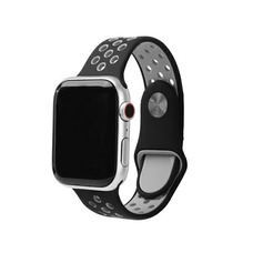 Apple Watch 38/40/41 mm Beline szilikon sport szíj fekete/szürke