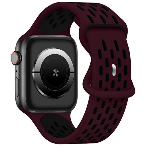 Apple Watch Beline New Sport Silicone Szíj 42/44/45/49mm Bordó-Fekete