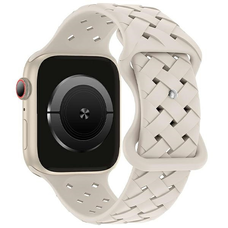 Apple Watch Beline Szilikon Fonott Szíj 42/44/45/49 mm Bézs/Csillagfény