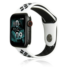 Apple Watch Beline Sport Szilikon Szíj 42/44/45/49mm Fehér/Fekete
