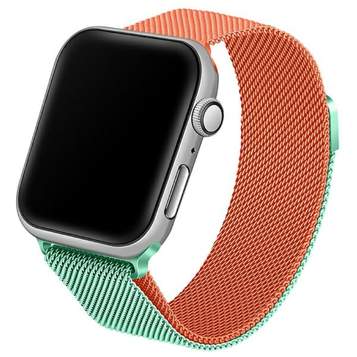 Apple Watch 38/40/41 mm Beline Acélszíj Zöld/Narancs