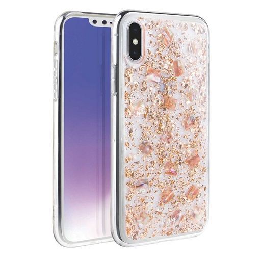 iPhone Xs Max UNIQ Lumence átlátszó rose gold tok