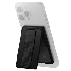 UNIQ Heldro ID mágneses pénztárca állvánnyal és pánttal fekete/éjfekete