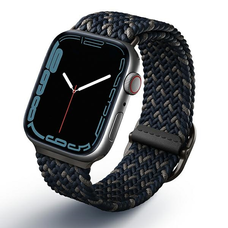Apple Watch 42/44/45 mm (Series 1/2/3/4/5/6/7/8/SE/SE2/SE3) UNIQ Aspen Szíj Fonott DE obszidián