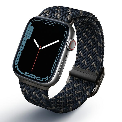 Apple Watch 42/44/45 mm (Series 1/2/3/4/5/6/7/8/SE/SE2/SE3) UNIQ Aspen Szíj Fonott DE obszidián