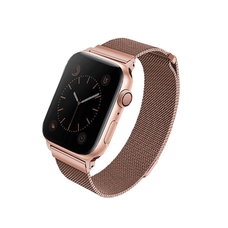 Apple Watch Series 1/2/3/4/5/6/7/8/9/SE/SE2/SE3 38/40/41mm UNIQ Dante rozé arany szíj