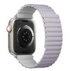 Apple Watch 1/2/3/4/5/6/7/8/9/SE/SE2/SE3 38/40/41 mm UNIQ Revix Kétoldalas Mágneses szíj lila-fehér - 1. kép