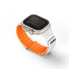 Apple Watch 42/44/45/49mm Series 1/2/3/4/5/6/7/8/9/SE/SE2/SE3/Ultra/Ultra2 UNIQ Revix Evo szíj - Narancs-Fehér - 0. kép