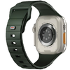 UNIQ Stride Apple Watch 1/2/3/4/5/6/7/8/9/SE/SE2/SE3/Ultra/Ultra2/Ultra3 42/44/45/49mm szíj, sötétzöld - 0. kép