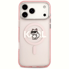 iPhone 17 Pro Max Karl Lagerfeld IML Choupette Sketch Logo MagSafe rózsaszín tok - 1. kép