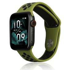 Apple Watch 42/44/45/49mm Beline Sport Szilikon Szíj Zöld/Fekete