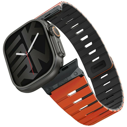 Apple Watch 49/46/45/44 mm Skinarma Gemini szíj narancssárga