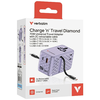 Verbatim Travel Adapter EU/UK/US GaN 1xUSB-C/1xUSB-A/2xUSB-C PD 70W lila - 3. kép