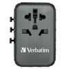 Verbatim Travel Adapter EU/UK/US GaN 2xUSB-A/2xUSB-C PD 65W UTA-05 fekete - 2. kép
