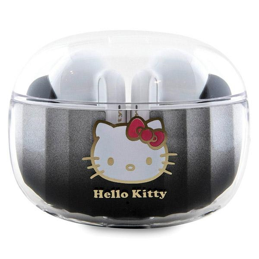 Hello Kitty Bluetooth fülhallgató HKTWSHDGKEK TWS + dokkoló állomás fekete átmenetes galvanizált logó