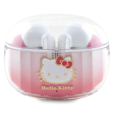 Hello Kitty Bluetooth fülhallgató TWS + dokkoló állomás rózsaszín átmenetes elektroplating logó