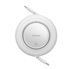 Baseus Free2Pull Mini 100W Visszahúzható USB-C Kábel - USB-C 2m - Fehér