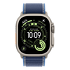 Apple Watch Ultra 3 Cellular 49mm Natural Titanium Case with Blue/Bright Blue Trail Loop - S/M - 0. kép