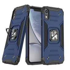 iPhone XR Wozinsky Ring Armor Case Kickstand telefontok kék