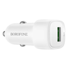 Borofone Cloud (BZ34) Autós Töltő - USB, Egy Portos, 18W (QC/FCP/AFC), ABS, 12-24V-hoz - Fehér - 0. kép
