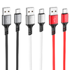 Borofone USB-A to Micro-USB, Type-C, Lightning, Szilikon, Univerzális, 2A, 1m adatkábel - Fekete (BX83) - 0. kép