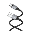 Borofone USB-A to Micro-USB, Type-C, Lightning, Szilikon, Univerzális, 2A, 1m adatkábel - Fekete (BX83) - 1. kép