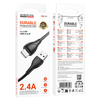 Data Cable Energy Series (BX121) USB to Lightning, PVC, 2.4A, 1m - Fekete Borofone kábel - 0. kép