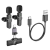 Wireless Lavalier Microphones Trophy (BFK12) - 2.4Ghz, Type-C, Lightning, 70mAh - Fekete Borofone - (2 pack) - 0. kép