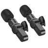 Wireless Lavalier Microphones Trophy (BFK12) - 2.4Ghz, Type-C, Lightning, 70mAh - Fekete Borofone - (2 pack) - 2. kép
