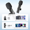 Wireless Lavalier Microphones Trophy (BFK12) - 2.4Ghz, Type-C, Lightning, 70mAh - Fekete Borofone - (2 pack) - 4. kép