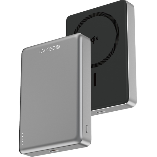 Dviced Qi2 Ultrathin MagSafe Power bank 10000mAh - Black/Grey