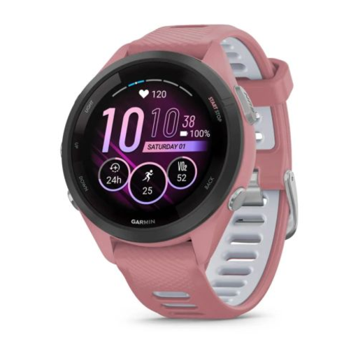 Garmin Forerunner 265S Okosóra 42mm, GPS, Világos rózsaszín / Por szürke EU