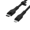 Belkin BOOST CHARGE Flex Silicone cable USB-C to Lightning - 3M - Black - 1. kép